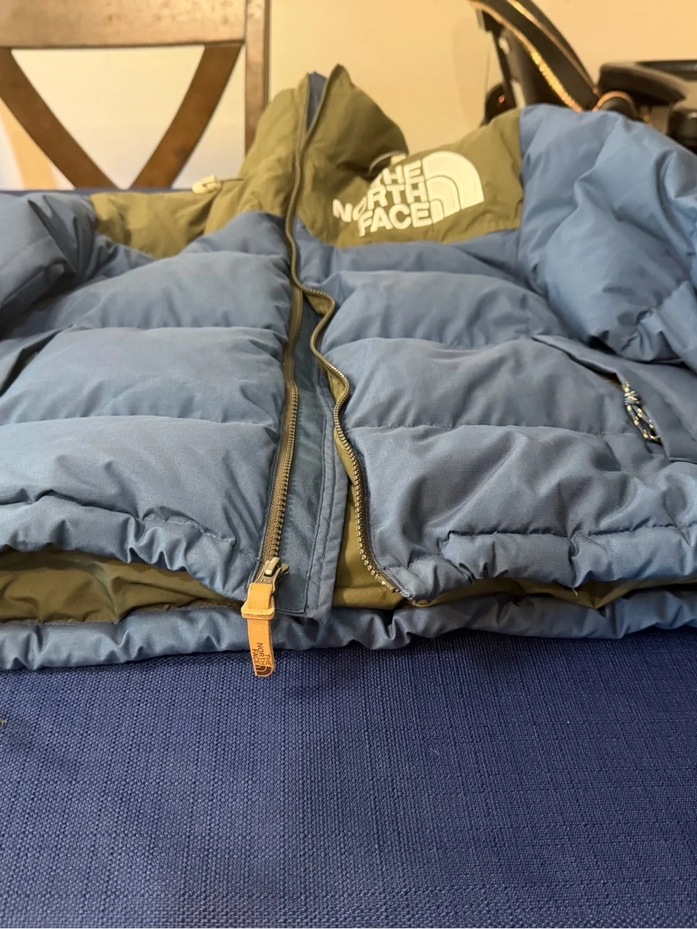 Men’s The North Face 92 Low-Fi Hi-Tek Nuptse Jacket 700-Down/Shdy Blue Small